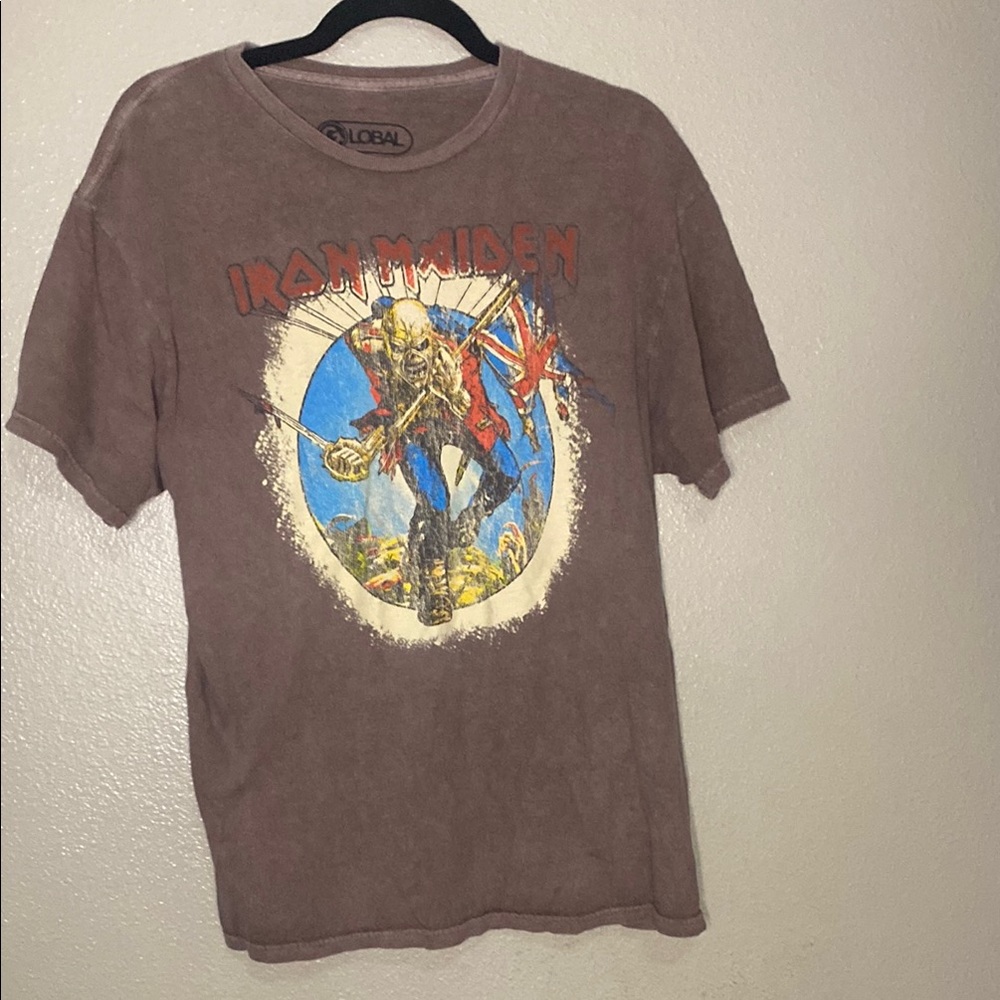 Iron Maiden Graphic T-Shirt - Brown S/M